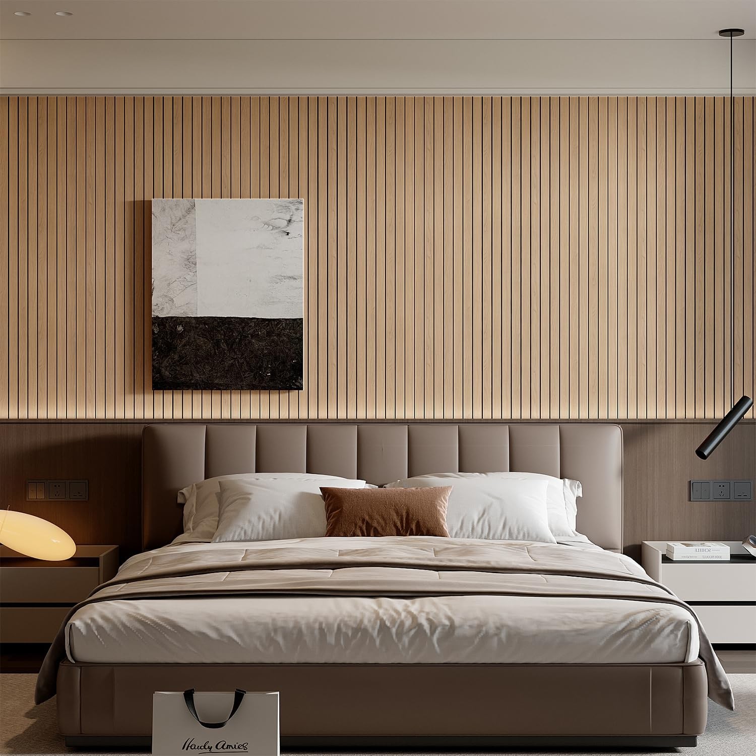 Yu Li 3Dh Peel And Stick Pvc Slat Wall Panel 236X15.75 Self-Adhesive Thick Faux