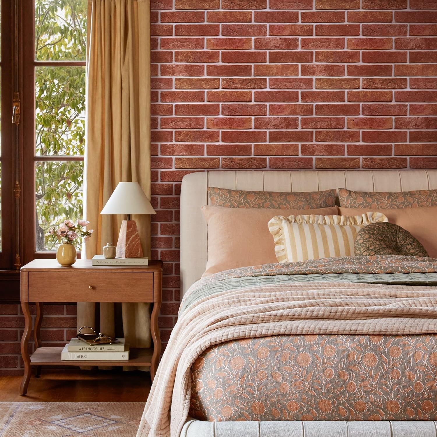 Commomy 3D Brick Wall Panels Peel And – Not Real Brick 12 Pcs Of 22.8 X 11.8