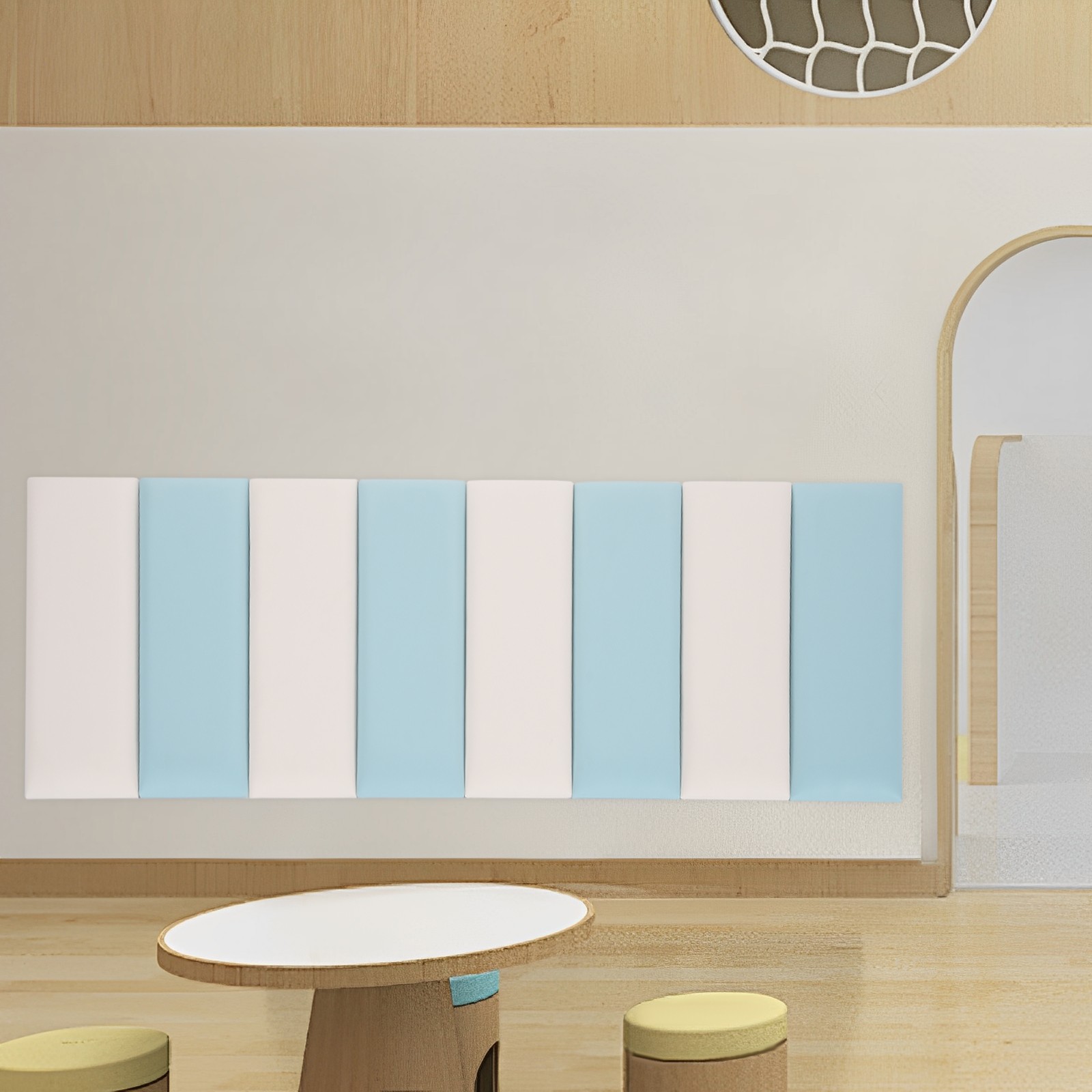 Wall Padding Set of 8, Self-Adhesive Anti-Collision Foam Panels
