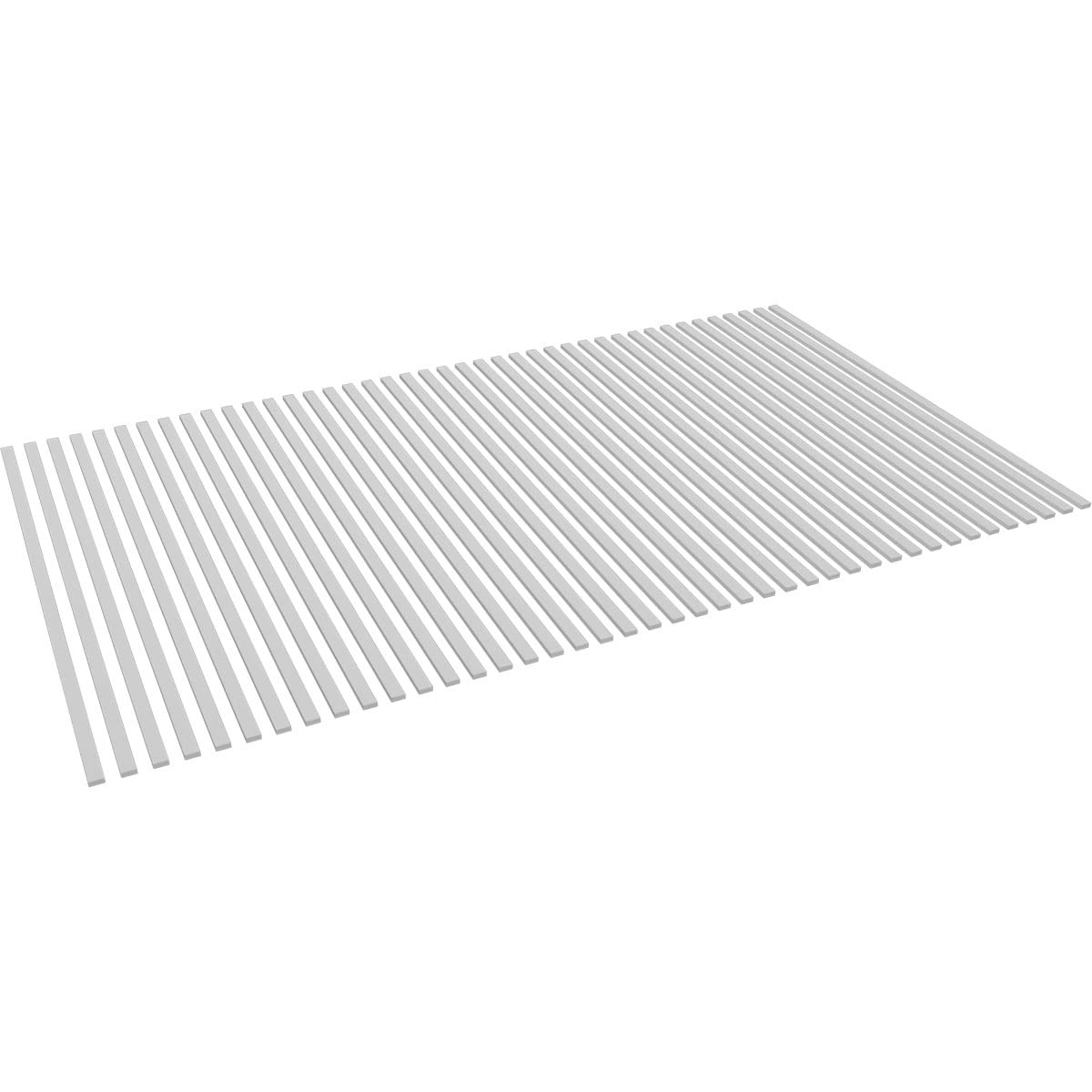 Ekena Millwork 47H X 3/8T Pvc Adjustable Slat Wall Panel Kit W/ 1W Slats