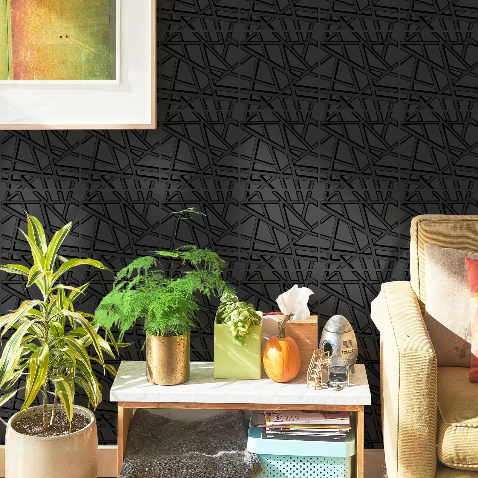 Levoway 33 Pack 3D Wall Panels For Interior Wall Decor 12X12 Black Accent