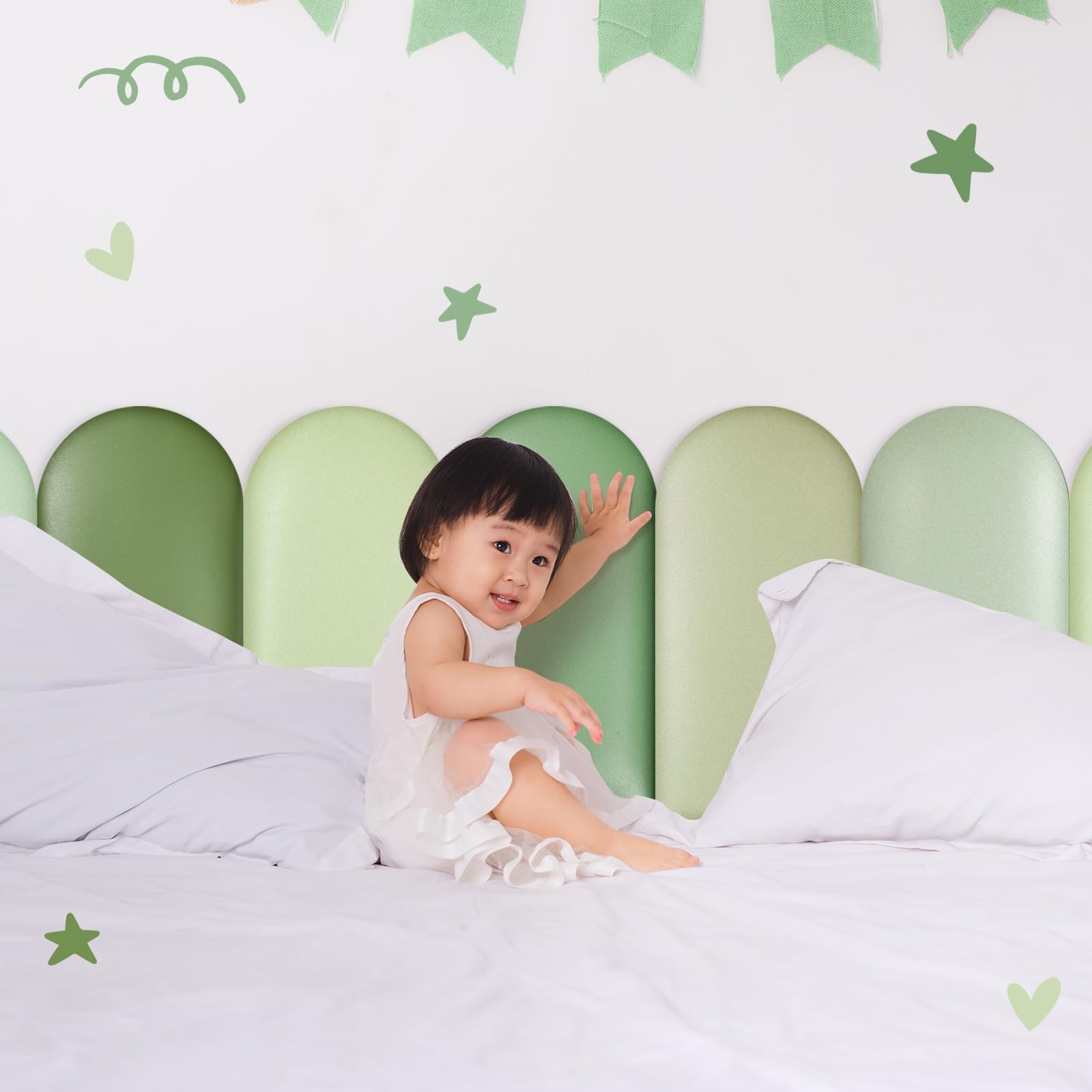 Jetec 6 Pcs Wall Padding for Kids with Autism Playroom Anti Collision 3D 15. 75