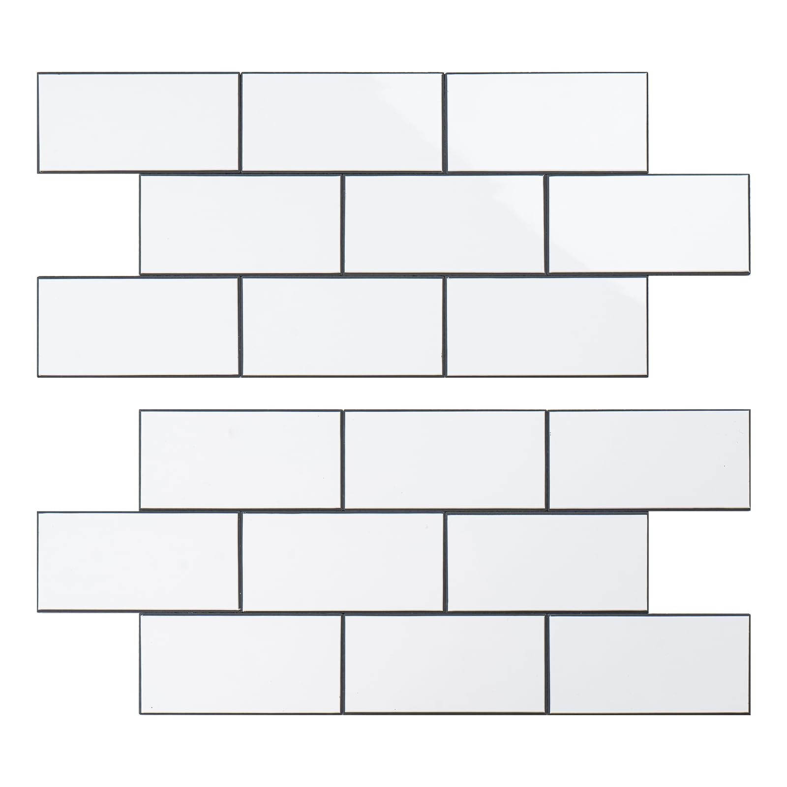 V-Mozza Peel And Stick Backsplash Tile 20 Sheets White Subway Tile Backsplash
