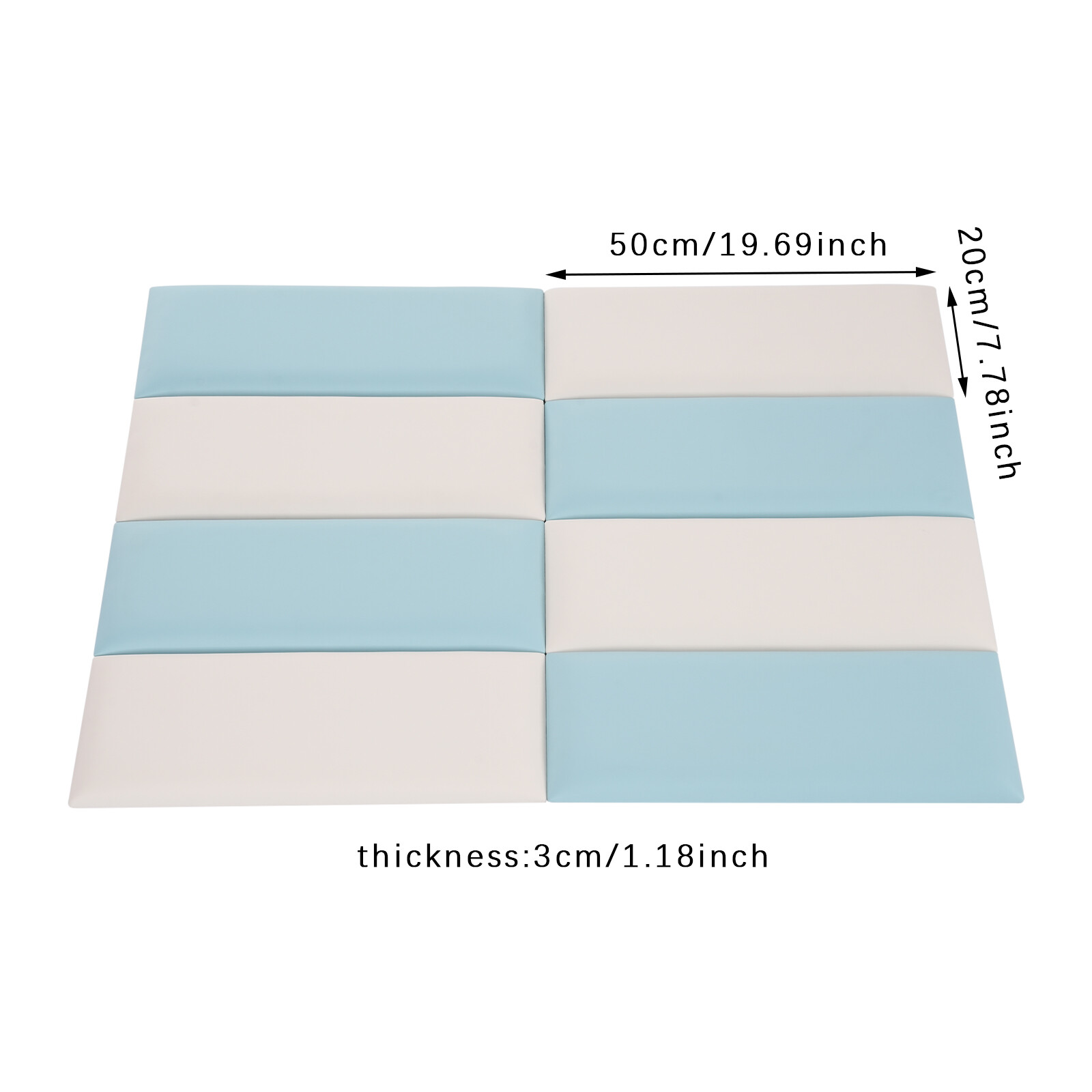 Wall Padding Set of 8, Self-Adhesive Anti-Collision Foam Panels