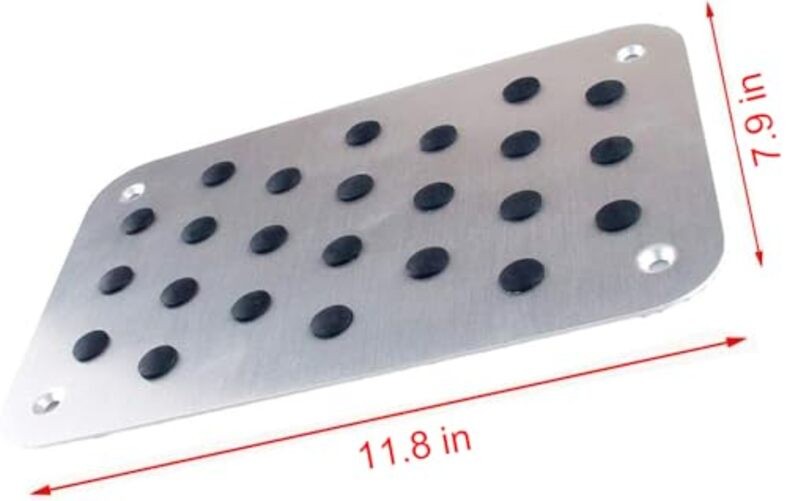 Universal Car Truck Floor Mat Aluminum Alloy Carpet Heel Pad Plate Foot Pedal
