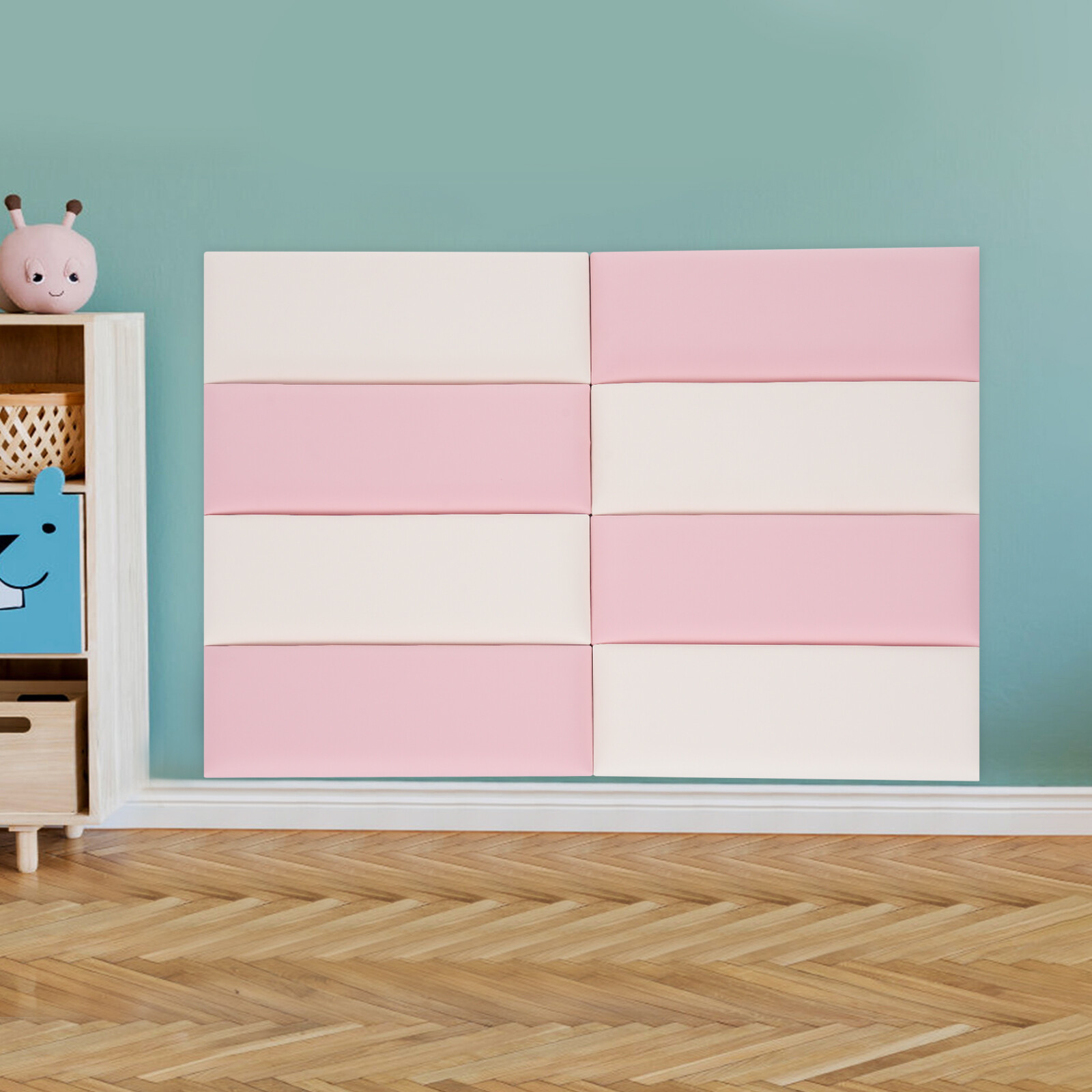 Wall Panels Pack of 8, Self-Adhesive Wall Panel, Anti-collision Wall Padding