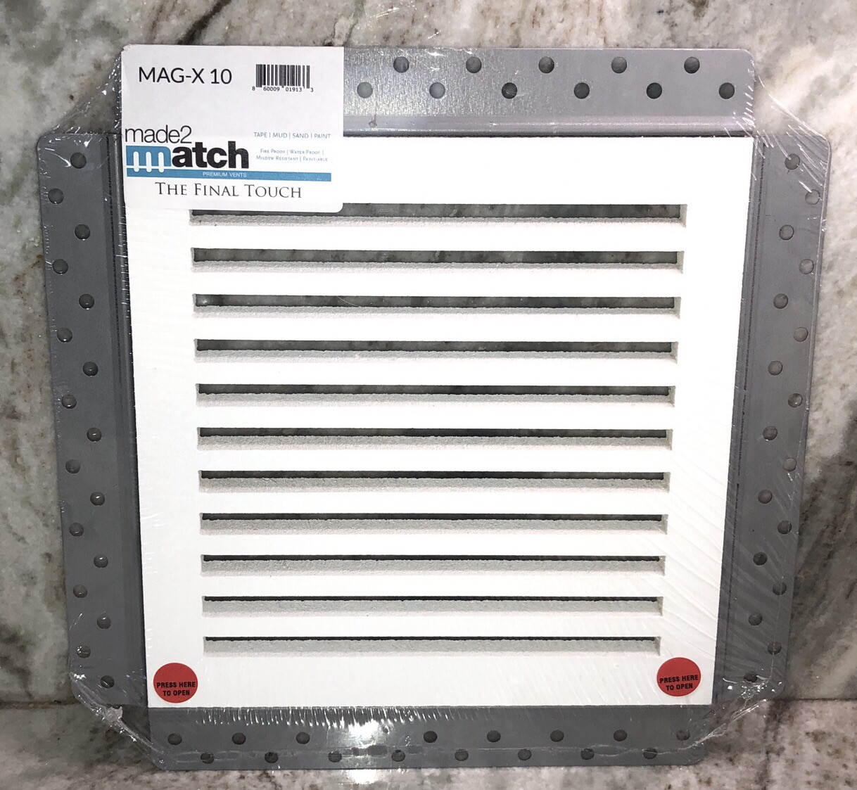 Made2Match MAG-X 10 Removable White Ceiling Exhaust Fan Cover 10”x10”Opening-NEW