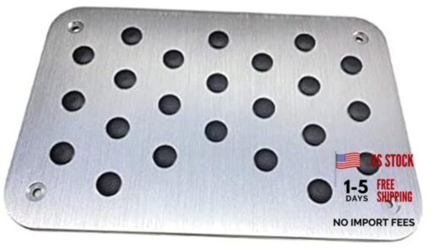 Universal Car Truck Floor Mat Aluminum Alloy Carpet Heel Pad Plate Foot Pedal