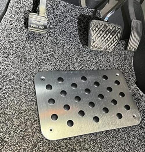 Universal Car Truck Floor Mat Aluminum Alloy Carpet Heel Pad Plate Foot Pedal