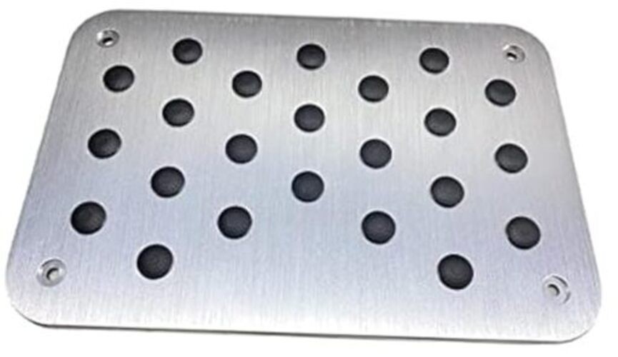Universal Car Truck Floor Mat Aluminum Alloy Carpet Heel Pad Plate Foot Pedal
