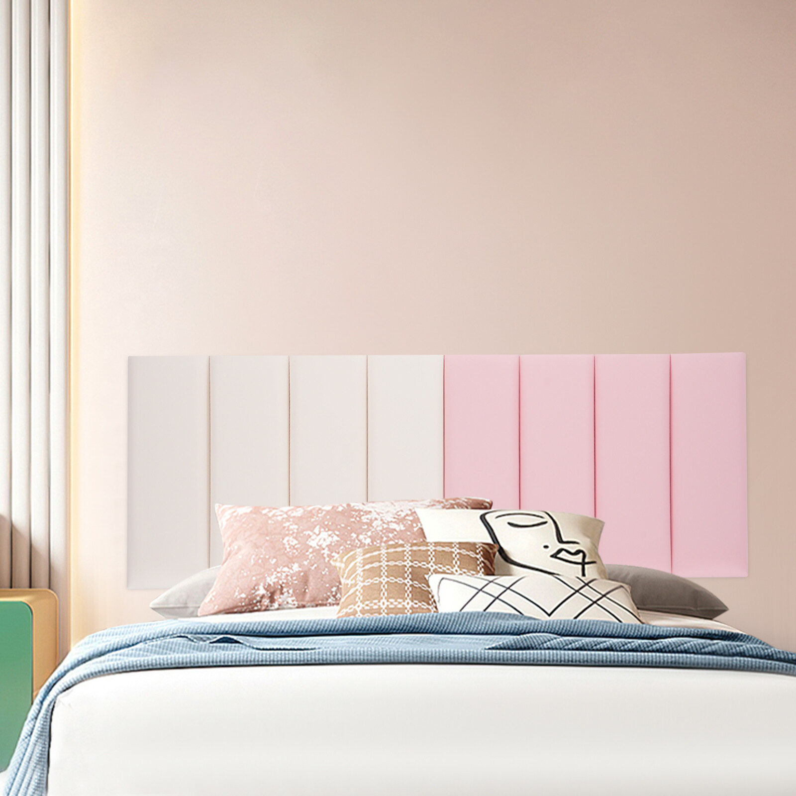 Wall Panels Pack of 8, Self-Adhesive Wall Panel, Anti-collision Wall Padding