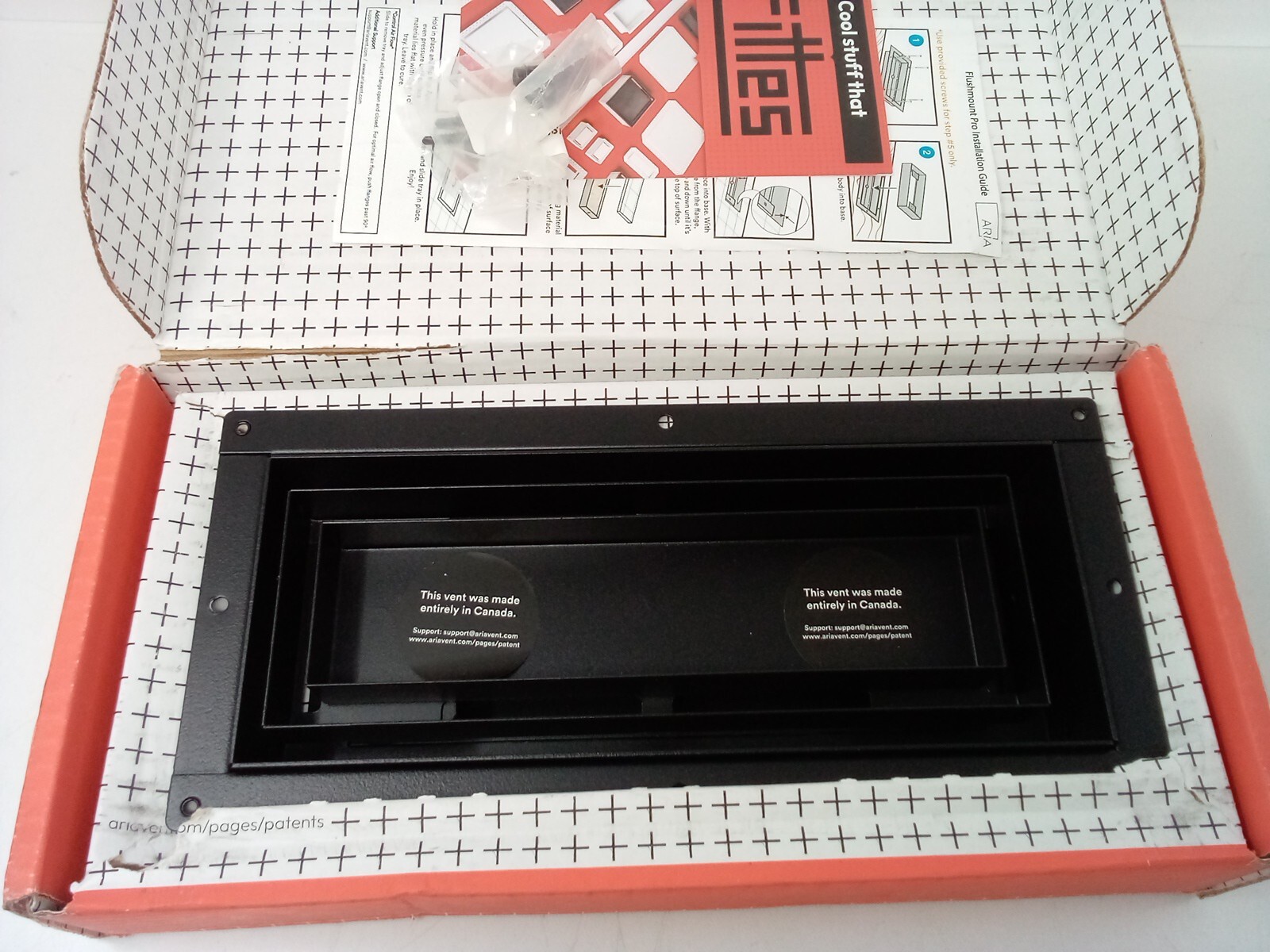 Aria Flush 4 x 10 Black-Hp Floor Vent Cover Steel Air Vent Register