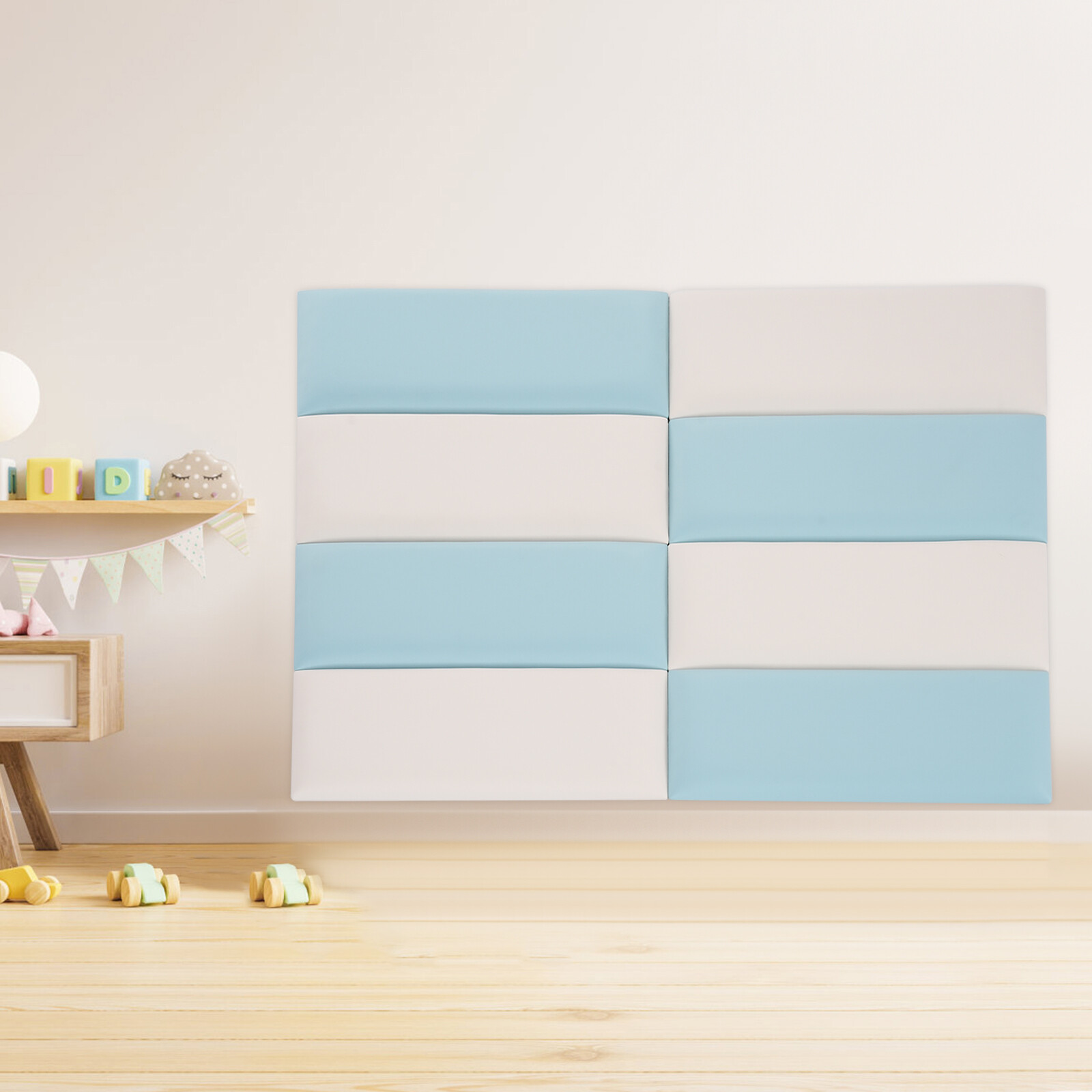 Wall Panels Pack of 8, Self-Adhesive Wall Panel, Anti-collision Wall Padding