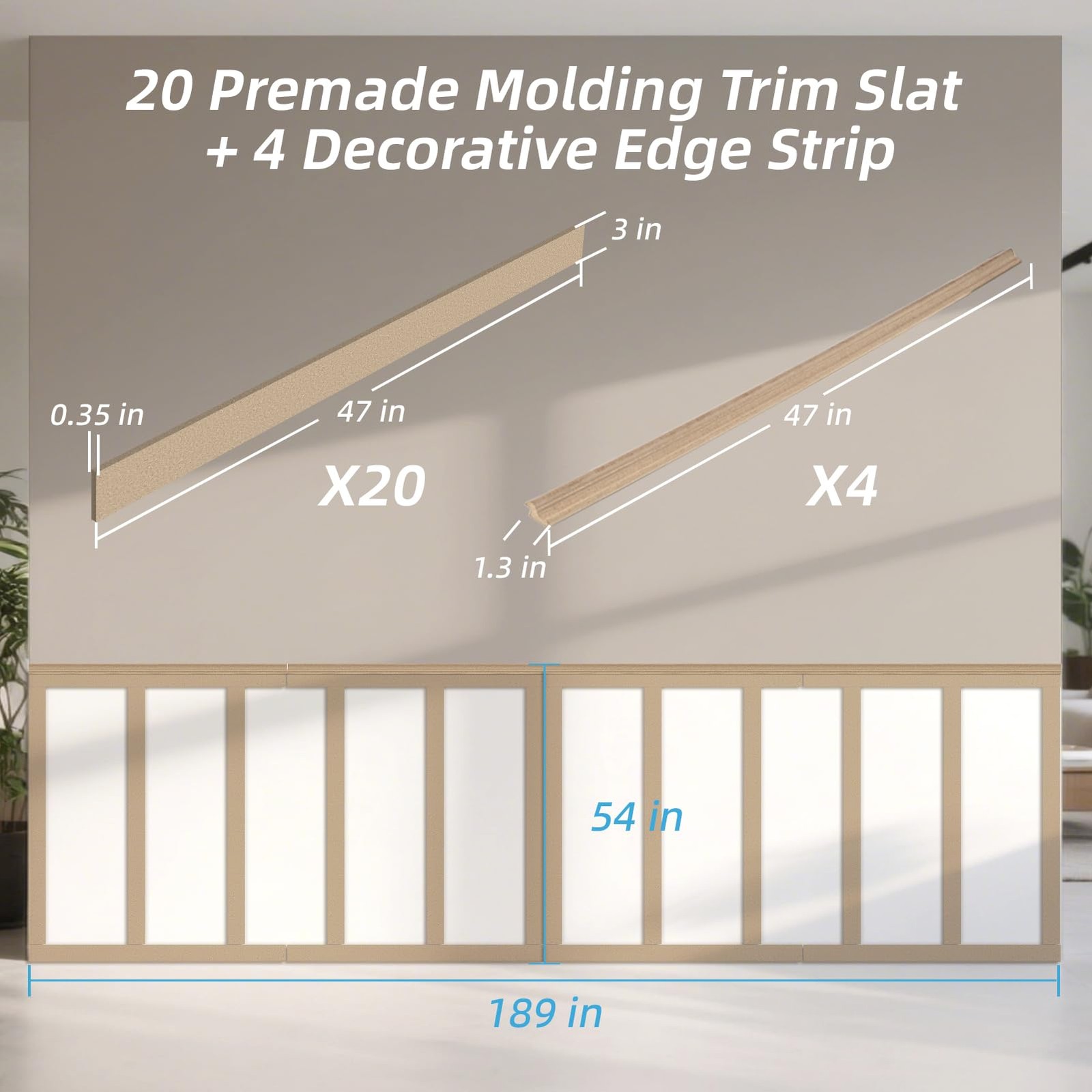 Art3D Premade Board And Batten Paintable Wainscoting Kit Mdf Accent Wall Panel