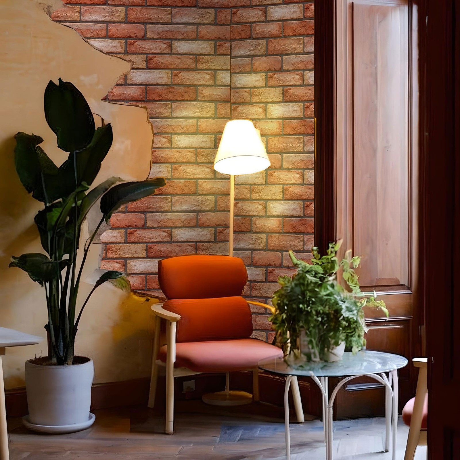 Szgwtk 3D Wall Panels Peel And Stick10Pcs Faux Brick Wallpaper Self