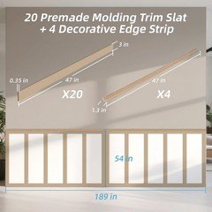 Art3D Premade Board And Batten Paintable Wainscoting Kit Mdf Accent Wall Panel