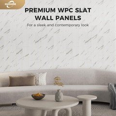 Ouzugie Wpc Acoustic Slat Wall Paneling 8-Pack 114 X 6 Inches 3D Wall Panels