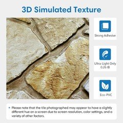 Comstickc 3D Faux Stone Wall Panels Peel And Stick 12 Pcs 22.8 X 11.8 Diy