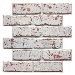 COMSTICKC 3D Faux Brick Wall Panel Peel and Stick, 10 Pcs 12″X12″ Small Size Bri