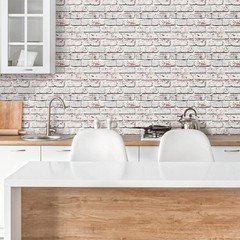 COMSTICKC 3D Faux Brick Wall Panel Peel and Stick, 10 Pcs 12″X12″ Small Size Bri