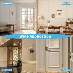 Art3D Pre-Cut Wall Molding Set Of 6 Pcs Ready-To-Assemble Wainscoting Panels