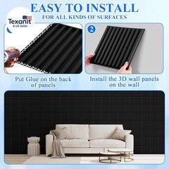 32 Pcs 3D Slat Wall Panels, 12″X12″ PVC Fluted Wall Paneling for Interior Decor,