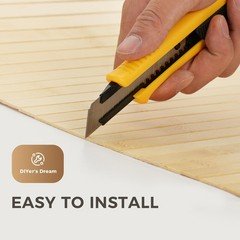 OUZUGIE 2 Pack 96×24 Inch Natural Bamboo Wall Panel – Raw Pole Wrap Paneling for