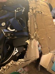 Olenyer Drywall, Painting Stilts 24″-40″New Box Literally Got Snacked On By Dog