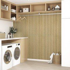 Wallercity Brown Wood Slat Wall Paneling For Interior Walls Removable