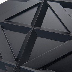 Art3D Pvc 3D Wall Panel Decorative Wall Tile In Black 12-Pack 19.7X19.7 A10054Bk