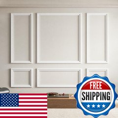 Art3D Pre-Cut Wall Molding Set Of 6 Pcs Ready-To-Assemble Wainscoting Panels