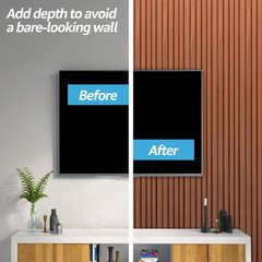 WPC Wainscoting Panels, 16-Pack 48 X 6 Inch 3D Wall Accents for Interior Wall De