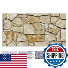 Comstickc 3D Faux Stone Wall Panels Peel And Stick 12 Pcs 22.8 X 11.8 Diy