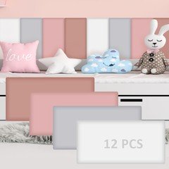 Hahafelt 12 Pack Wall Padding For Playroom Peel And Stick Headboard 15.75 X