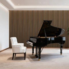 Art3d Acoustic Lightweight Slat Wall Panel 94 x 12.6 in 4-Piece Walnut