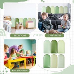 Jetec 6 Pcs Wall Padding for Kids with Autism Playroom Anti Collision 3D 15. 75