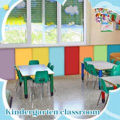 Rainbow Wall Padding 24 Pack – 3D Self-Adhesive Headboard Panels for Playroom