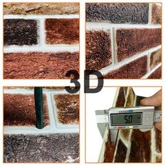 Yll Yll 20-Pack 104 Sq.Ft 3D Wall Panels Peel And Stick 3D Faux Brick Wallpaper