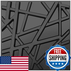 Levoway 33 Pack 3D Wall Panels For Interior Wall Decor 12X12 Black Accent