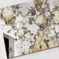 LiveInUrban 6PCS Silver Antique Acrylic Wall Panels for Home Living Room Bedroom
