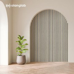 Light Oak 3D Acoustic Wall Panels – 4 Pack, 94.5″x12.6″ for Stylish Decor