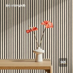 Light Oak 3D Acoustic Wall Panels – 4 Pack, 94.5″x12.6″ for Stylish Decor