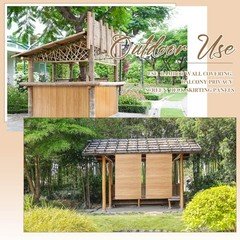Juexica 2 Pcs Natural Bamboo Wall Panel 24 X 96 Inch Bamboo Covering Renewable