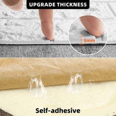 Umedol 40 PCS 3D Wall Panels Self-Adhesive Faux Foam 11.8″x11.8″ White Brick