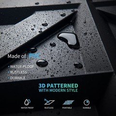 Art3D Pvc 3D Wall Panel Decorative Wall Tile In Black 12-Pack 19.7X19.7 A10054Bk
