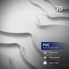 Art3d 33-Pack 3D Textured PVC Wall Panels 12×12″ White – Covers 32 Sq.Ft.