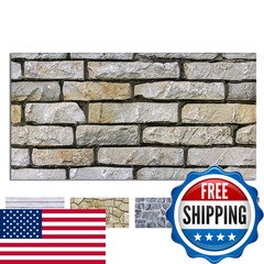 Comstickc 3D Stone Wall Panel Peel And Stick12 Pcs Of 22.8 X 11.8 Diy