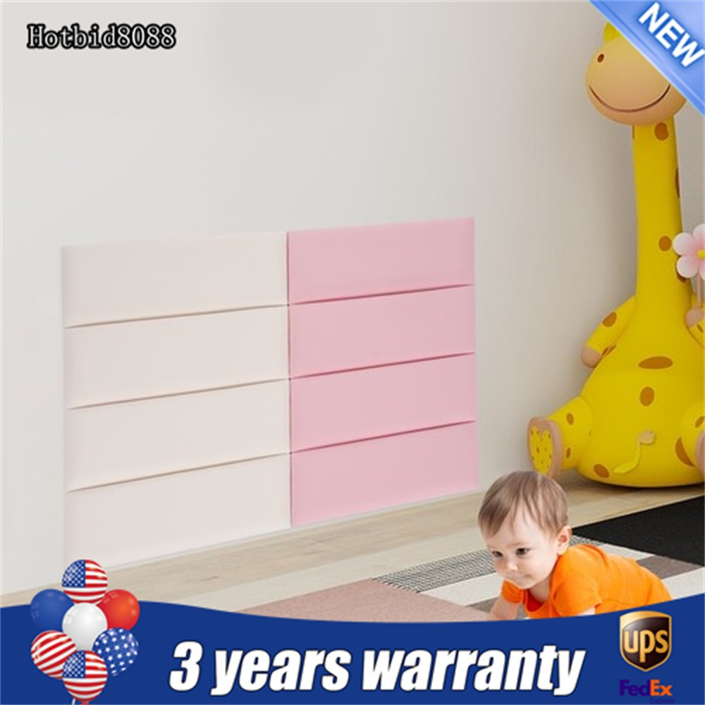 Wall Panels Pack of 8, Self-Adhesive Wall Panel, Anti-collision Wall Padding
