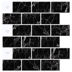 Art3d 10-Sheet 12″x12″ Peel & Stick Subway Tile Backsplash Marble Design