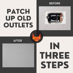WallFixer Outlet Patch Plate – Single Gang Electrical Box Hole Repair – USA Made
